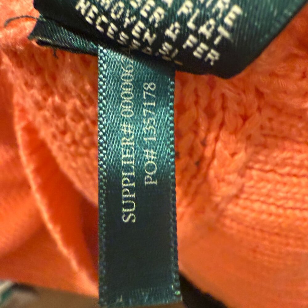 Lauren Ralph Lauren Coral Knit Sweater Vest_XL (Fits M)_rich coral /persimmon - Picture 6 of 9